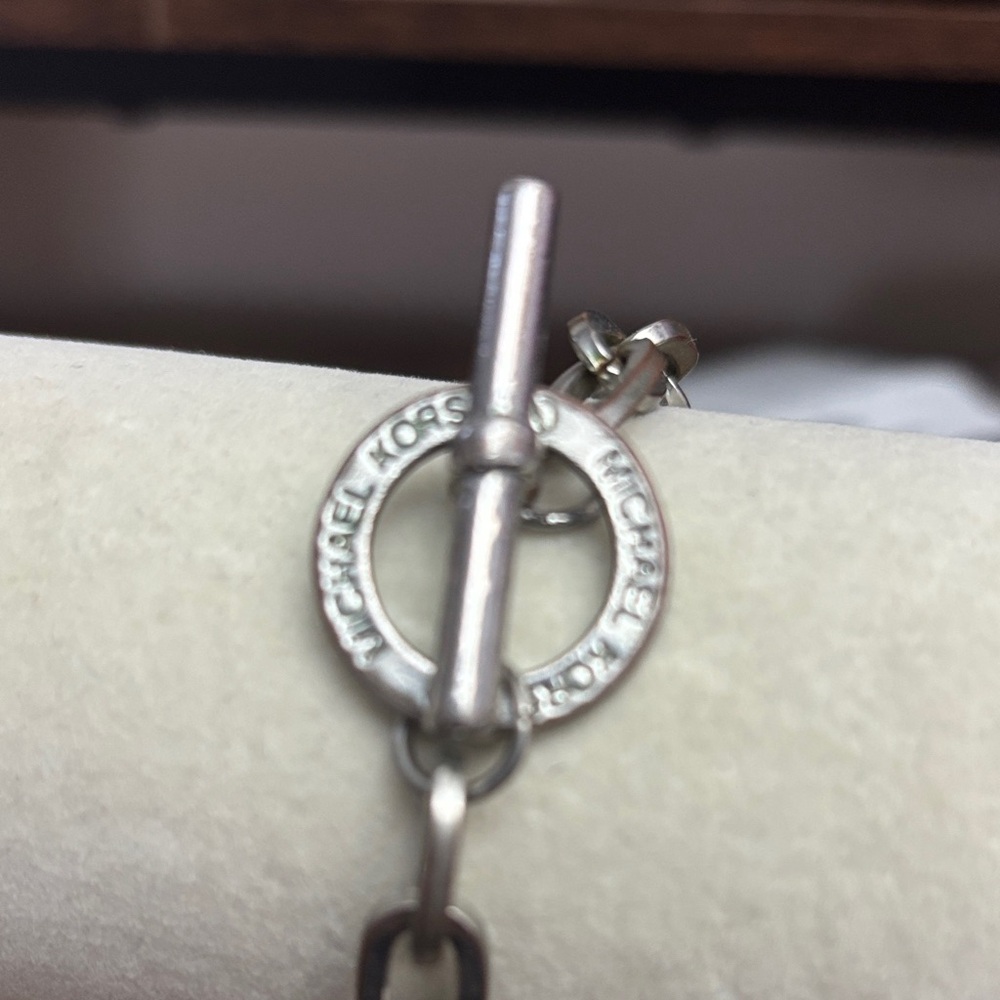 MICHAEL Michael Kors Silver Heart Charm Bracelet - Picture 2 of 5